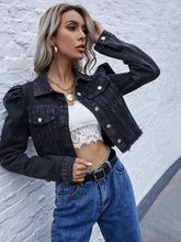 Crop top denim jean jacket