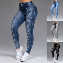 Stretch Ripped Skinny Black Denim Jeans