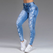 Stretch Ripped Skinny Black Denim Jeans