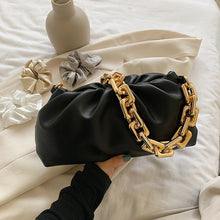 Solid Color Pleated Tote Handbag