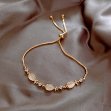 Luxury flower zircon adjustable female bracelet