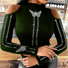 O Neck Diamonds Studded Blouse