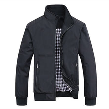 Casual Solid Slim Bomber Jacket