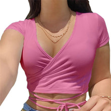 Short Crops Tops Casual Female Shirt