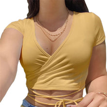 Short Crops Tops Casual Female Shirt