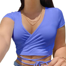 Short Crops Tops Casual Female Shirt