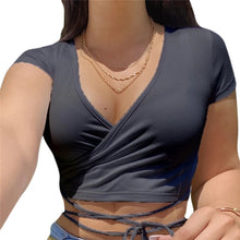 Short Crops Tops Casual Female Shirt
