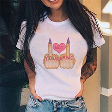 Middle Finger Print T Shirt