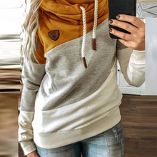 Leopard Print Drawstring Hoodie Casual Long Sleeve