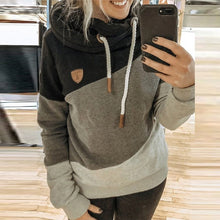 Leopard Print Drawstring Hoodie Casual Long Sleeve