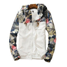 Hooded Jackets Spring Autumn Floral Causal Windbreaker