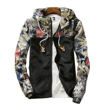 Hooded Jackets Spring Autumn Floral Causal Windbreaker