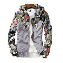 Hooded Jackets Spring Autumn Floral Causal Windbreaker