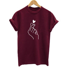 Heart Shirt Women Short Sleeve