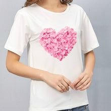 Heart Shirt Women Short Sleeve