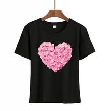 Heart Shirt Women Short Sleeve