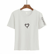 Heart Shirt Women Short Sleeve
