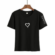 Heart Shirt Women Short Sleeve