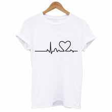 Heart Shirt Women Short Sleeve