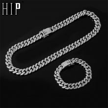 Full Miami Curb Cuban Chain CZ Bling Rapper Necklaces For Men Jewelry