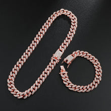 Full Miami Curb Cuban Chain CZ Bling Rapper Necklaces For Men Jewelry