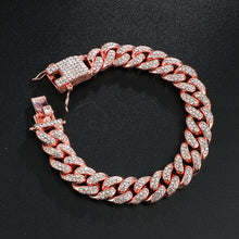 Full Miami Curb Cuban Chain CZ Bling Rapper Necklaces For Men Jewelry