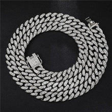 Full Miami Curb Cuban Chain CZ Bling Rapper Necklaces For Men Jewelry