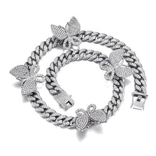 Full Miami Curb Cuban Chain CZ Bling Rapper Necklaces For Men Jewelry