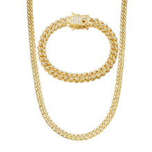 Full Miami Curb Cuban Chain CZ Bling Rapper Necklaces For Men Jewelry