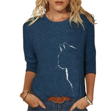 Spring Casual  Women Clothing Funny Cute Cat