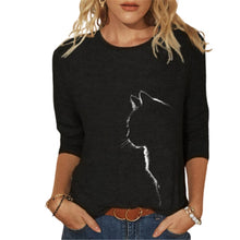 Spring Casual  Women Clothing Funny Cute Cat