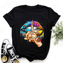 Leopard Lips Graphic T Shirt Women Tops Base O-neck