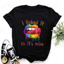 Leopard Lips Graphic T Shirt Women Tops Base O-neck