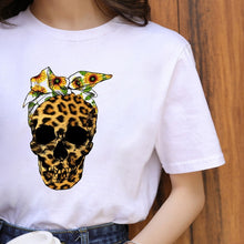 Leopard Lips Graphic T Shirt Women Tops Base O-neck