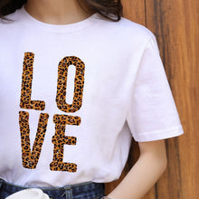 Leopard Lips Graphic T Shirt Women Tops Base O-neck