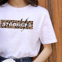 Leopard Lips Graphic T Shirt Women Tops Base O-neck