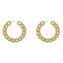 Circle Round Metal Hoop Eearrings