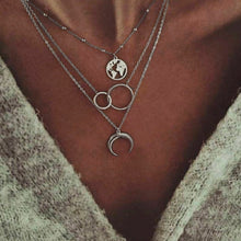 New Bohemian Multilayer Cross Gold Pendant Necklace