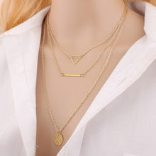 New Bohemian Multilayer Cross Gold Pendant Necklace