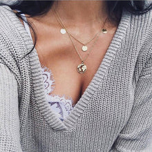 New Bohemian Multilayer Cross Gold Pendant Necklace