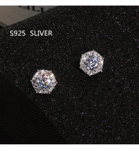 S925 Sterling Simple Round Bling Zircon Stone Stud Earrings