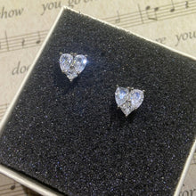 S925 Sterling Simple Round Bling Zircon Stone Stud Earrings