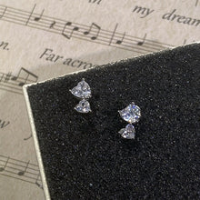 S925 Sterling Simple Round Bling Zircon Stone Stud Earrings