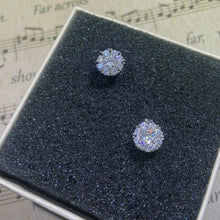 S925 Sterling Simple Round Bling Zircon Stone Stud Earrings