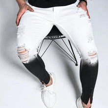 Black&White Ripped Slim Fit Jeans