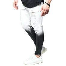 Black&White Ripped Slim Fit Jeans