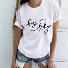 Lady Letter Print T shirt Funny Female