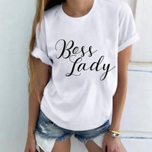 Lady Letter Print T shirt Funny Female