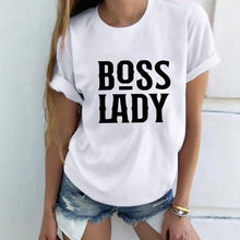 Lady Letter Print T shirt Funny Female