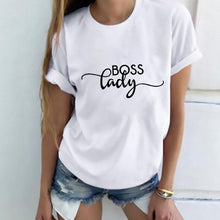 Lady Letter Print T shirt Funny Female